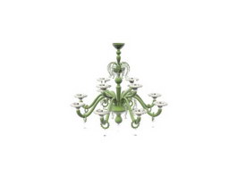 Classical chandelier lighting 3d model preview