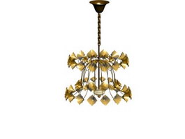 European wrought iron chandelier 3d preview