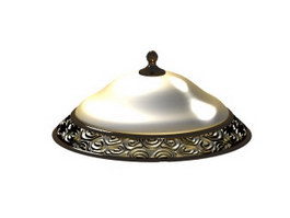 Ceiling hanging down lamp 3d model preview