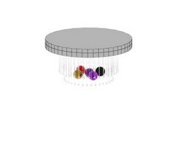 Classic crystal ceiling lamp 3d preview
