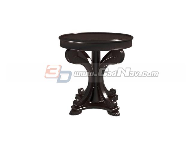 Chinese antique wooden stool 3d rendering