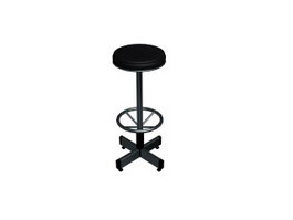 Industrial metal bar stools 3d model preview