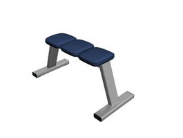 Bus station stool bench 3d preview