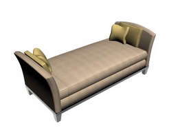 Chaise Lounge ottoman bench 3d preview