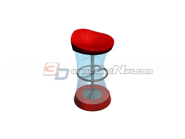 Plastic round stools 3d rendering