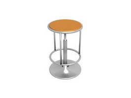 Swivel bar stool 3d model preview