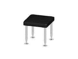 Small square stool 3d preview