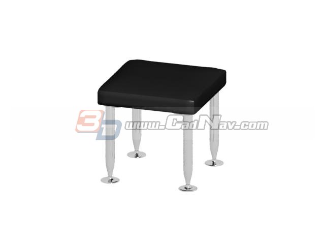 Small square stool 3d rendering