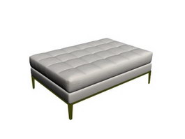 Square ottoman bench 3d preview