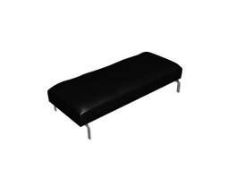 Leather Ottoman Stool bench 3d preview