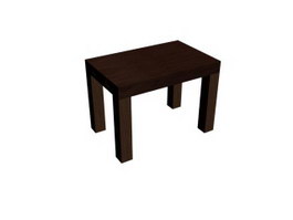 Chinese Square Wooden Stool 3d preview