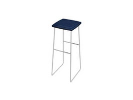 Metal bar stool chair 3d model preview