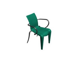 Plastic Outdoor Chair 3d model preview