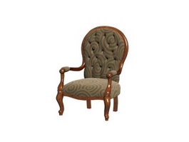 Antique Accent Chair 3d preview