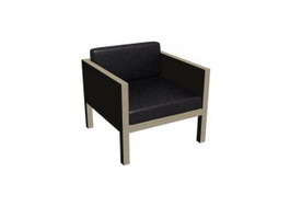 Single seater wood sofa chair 3d model preview