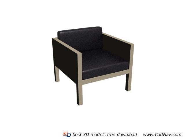 Single seater wood sofa chair 3d rendering