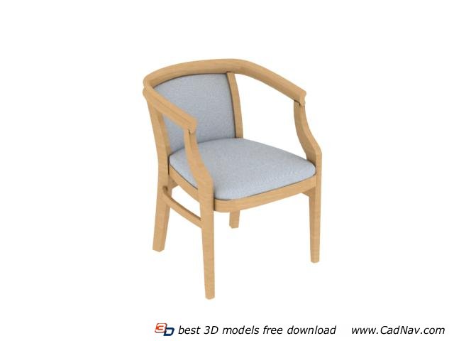 Wood accent arm chair 3d rendering