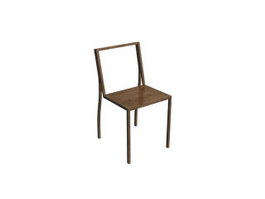 Dining chair wooden chair 3d model preview