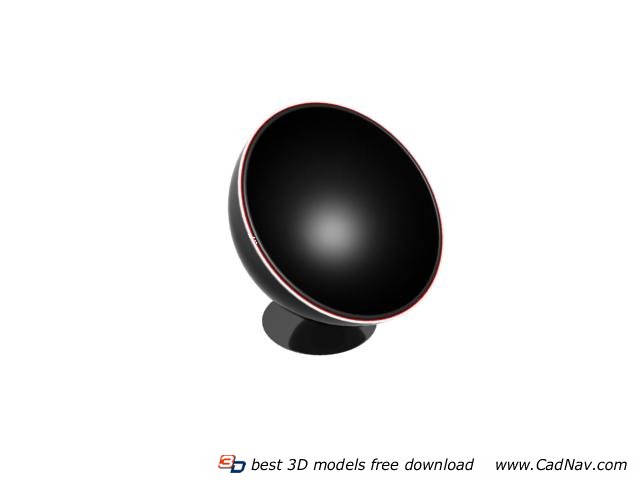 Egg ball chair 3d rendering