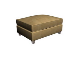 Square stool ottoman 3d preview