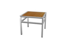 Garden bamboo table 3d model preview