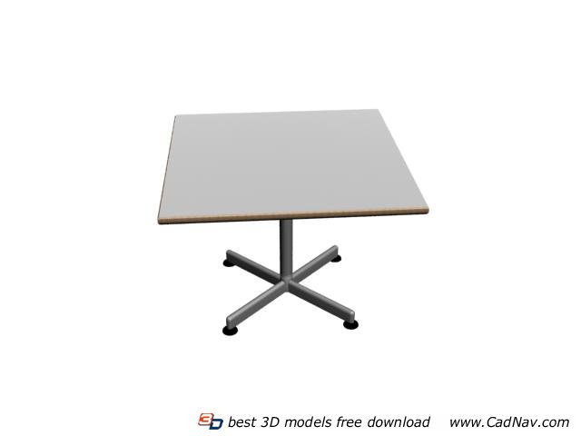 Metal outdoor table 3d rendering