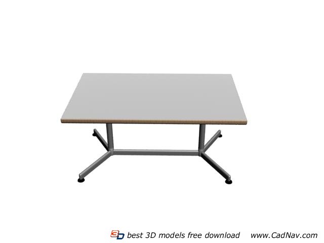 Cafeteria dining table 3d rendering