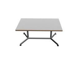 Cafeteria dining table 3d model preview