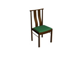 Banquet wooden dining chair 3d model preview