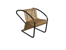 Outdoor bamboo chair 3d preview