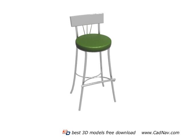 Low back home bar stool 3d rendering