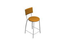 Metal tall bar stools 3d model preview