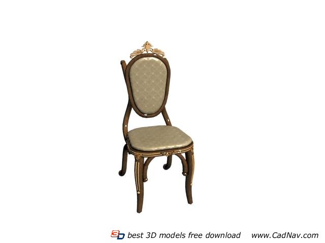 Classic European dining chair 3d rendering
