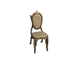 Classic European dining chair 3d model preview