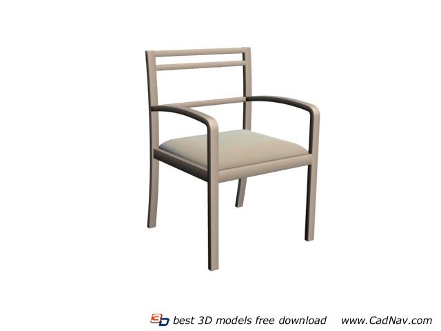 Wood leisure dining chair 3d rendering
