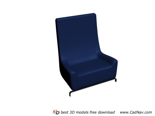 High back leisure sofa 3d rendering