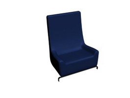 High back leisure sofa 3d model preview