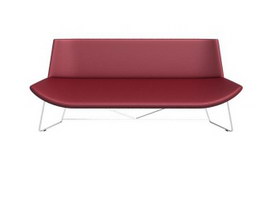 Modern Metal Leg Sofa Bench 3d model preview