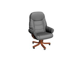 Swivel fabric office chair 3d model preview