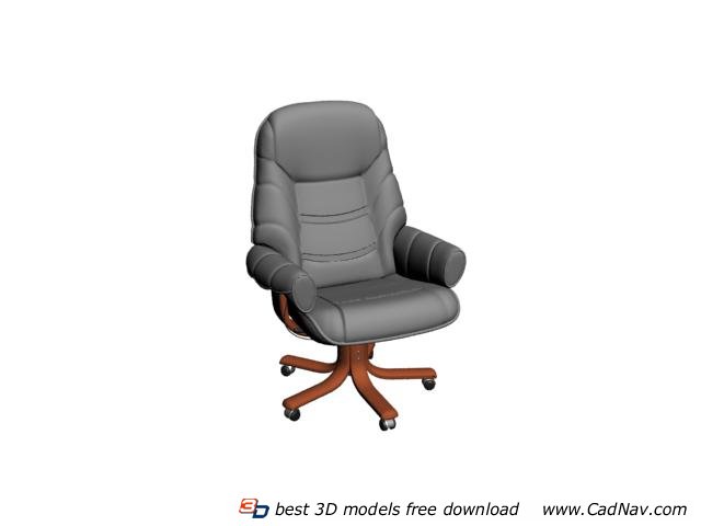 Swivel fabric office chair 3d rendering