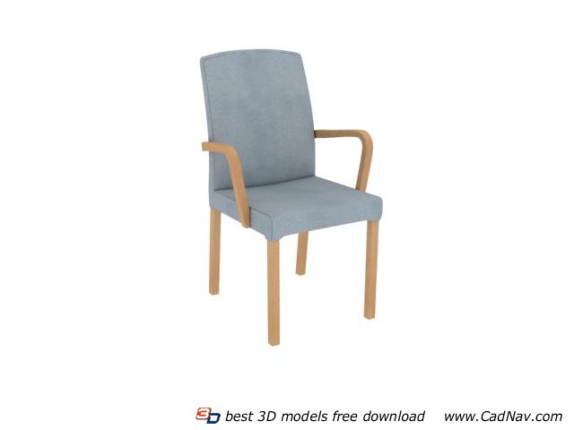 Wooden restaurant chair 3d rendering