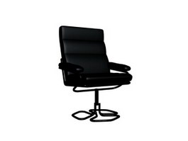 Swivel Leather Office chair 3d model preview