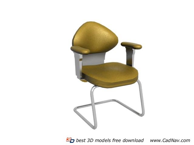 Office cantilever visitors chair 3d rendering