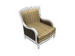 European style antique sofa 3d model preview