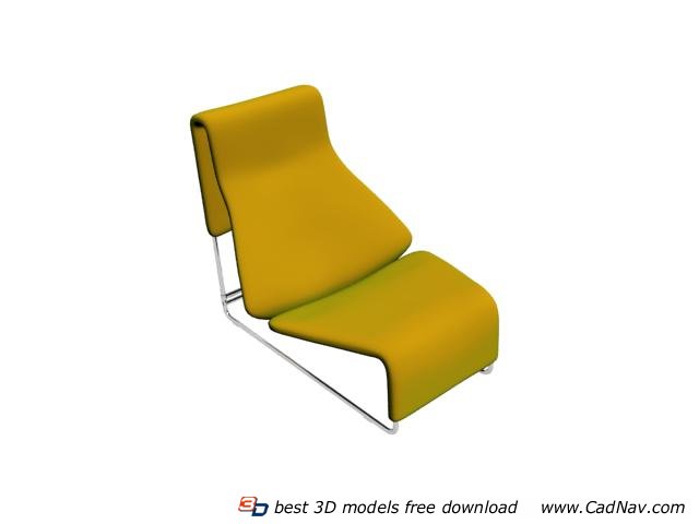 Outdoor Folding lounge Chair 3d rendering