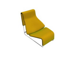 Outdoor Folding lounge Chair 3d model preview