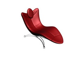 Tongue shape lounge chair 3d model preview