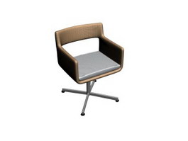 Swivel bar tub chair 3d model preview