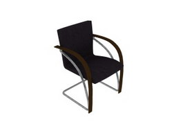 Office cantilever conference chair 3d model preview