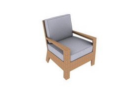 Living room single seater sofa chair 3d preview